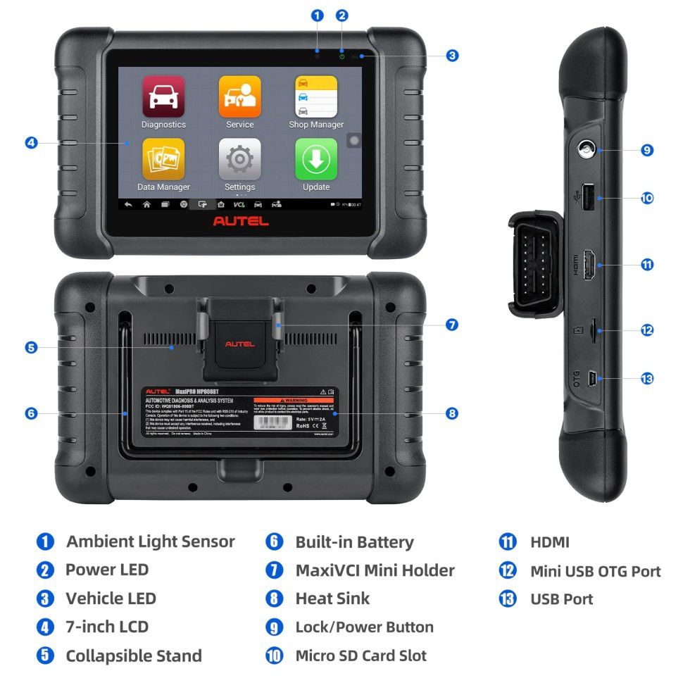 Autel MaxiPRO MP808BT Full System Diagnostic Tool