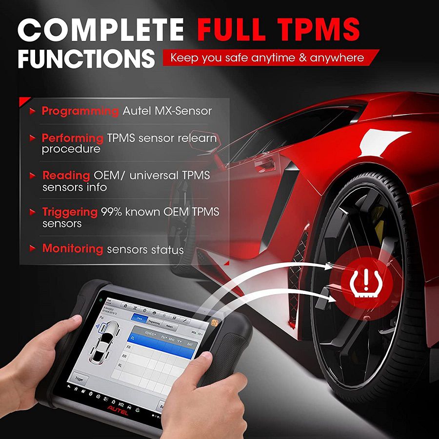 Autel MaxiSYS MS906TS OBD2 Bi-Directional Diagnostic Scanner with TPMS Functions ECU Coding 33+ Services