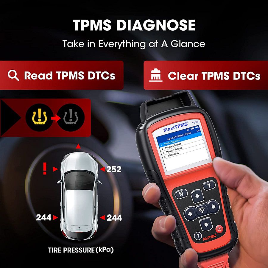 2023 Autel MaxiTPMS TS508 TPMS Relearn Tool