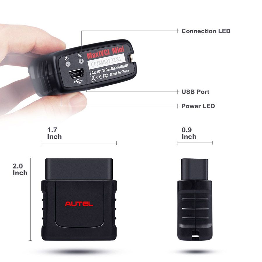 Original Autel MaxiVCI Mini VCI Mini Bluetooth Diagnosti