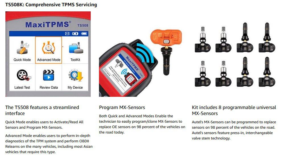 Autel TS508K Premium TPMS Service Tool