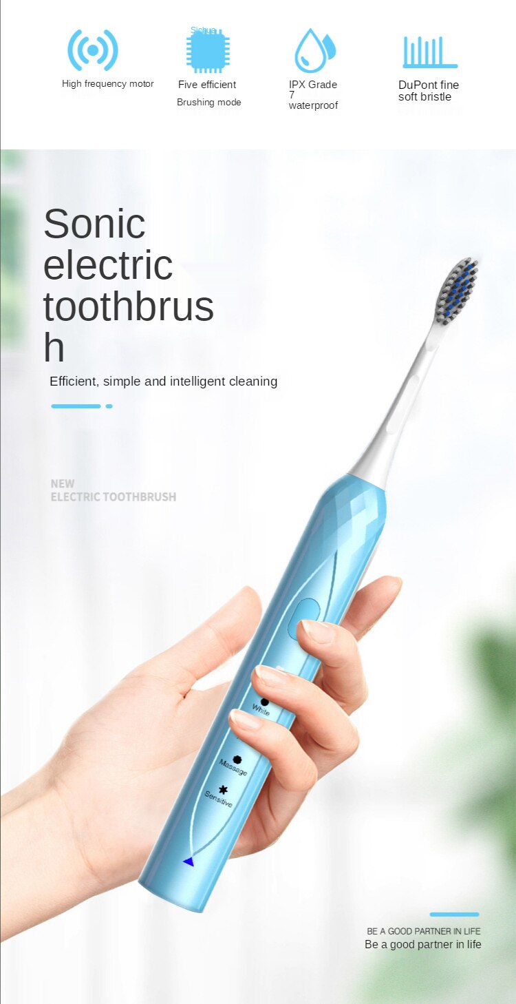 Automatic Toothbrush Adult Electric Toothbrush Sonic Too