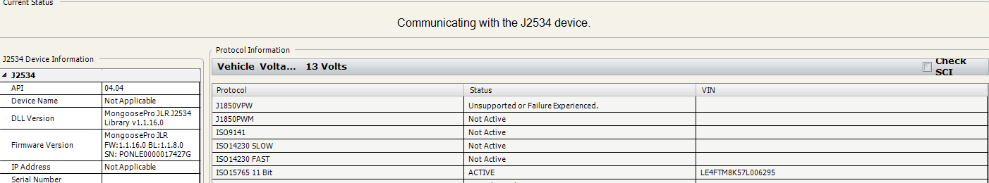  JLR Mangoose SDD Pro Communication with J2534