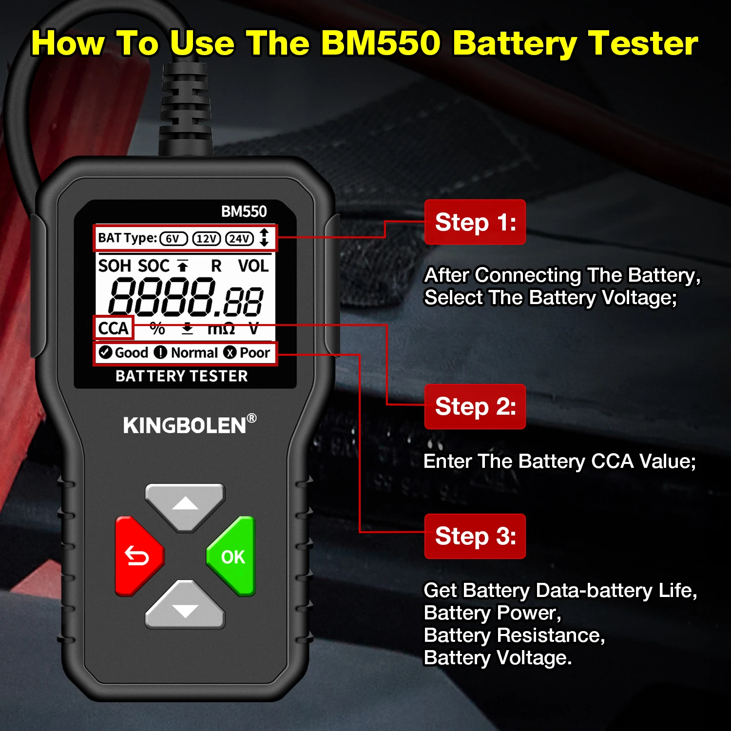 BM550 BM550 PLUS Car Battery Tester