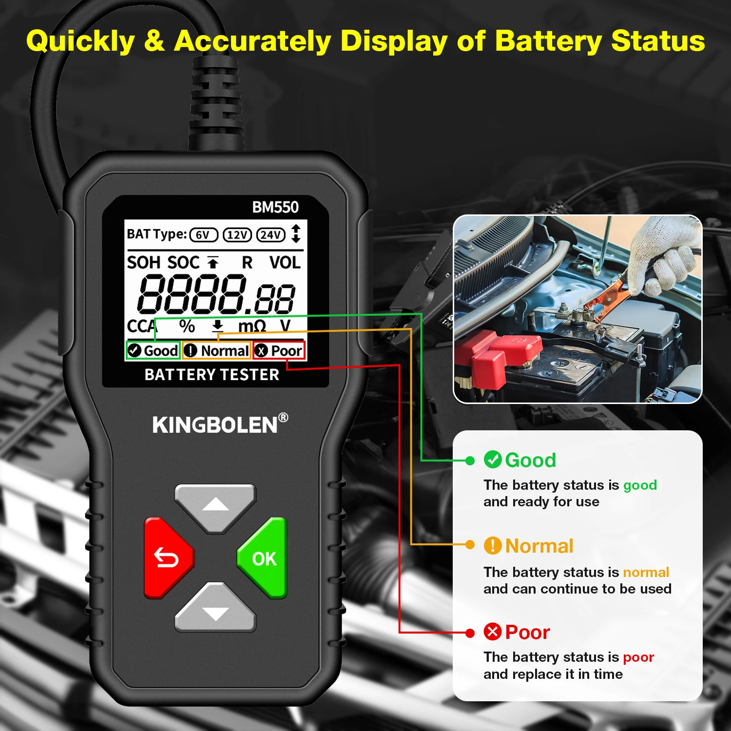 BM550 BM550 PLUS Car Battery Tester