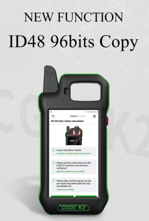 CGDI K2 ID48 96 bits Copy Online calculation