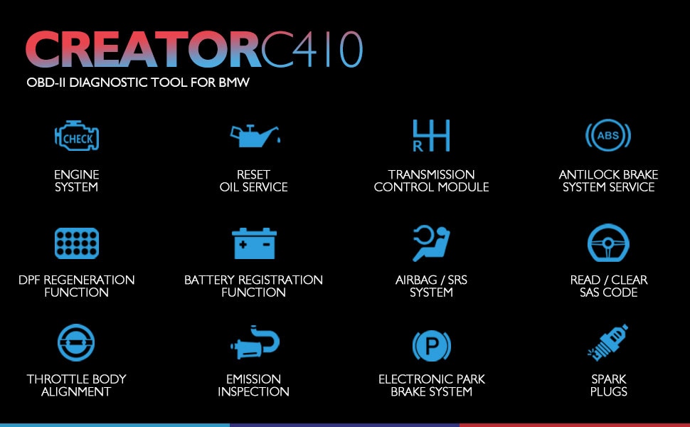 Creator C410 Professional OBD2 Scanner