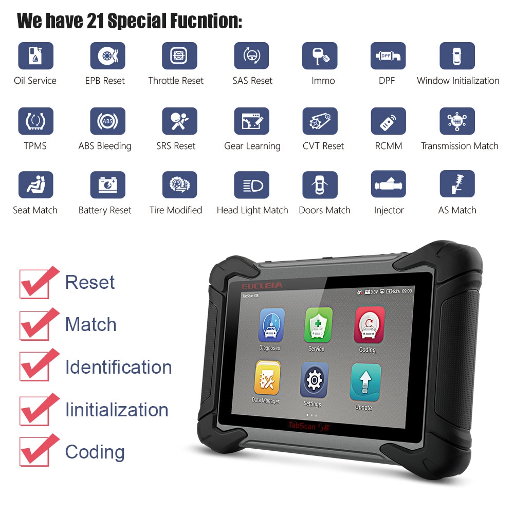 Eucleia Tabscan S8 Automotive Scanner