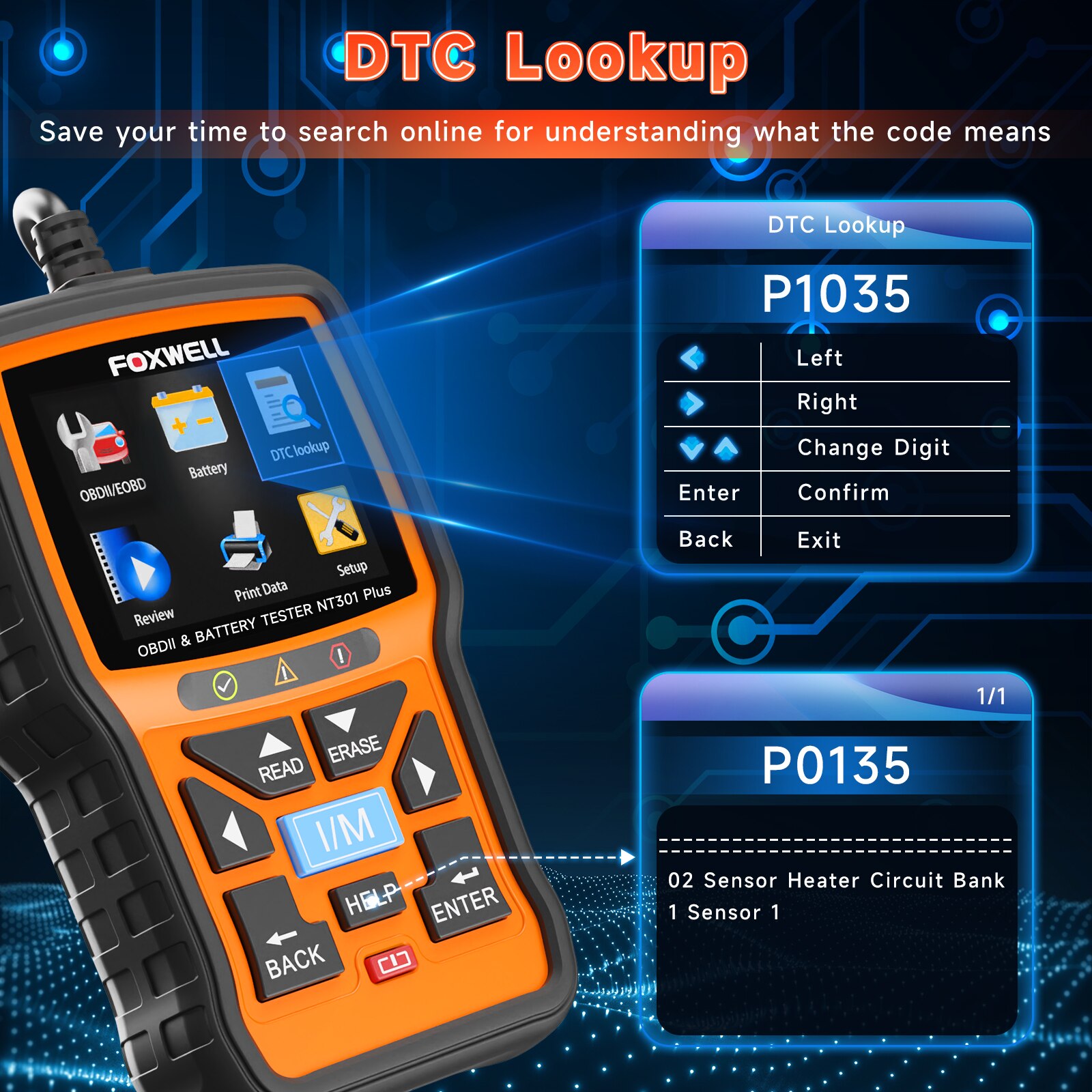 FOXWELL NT301Plus OBD2 Scanner