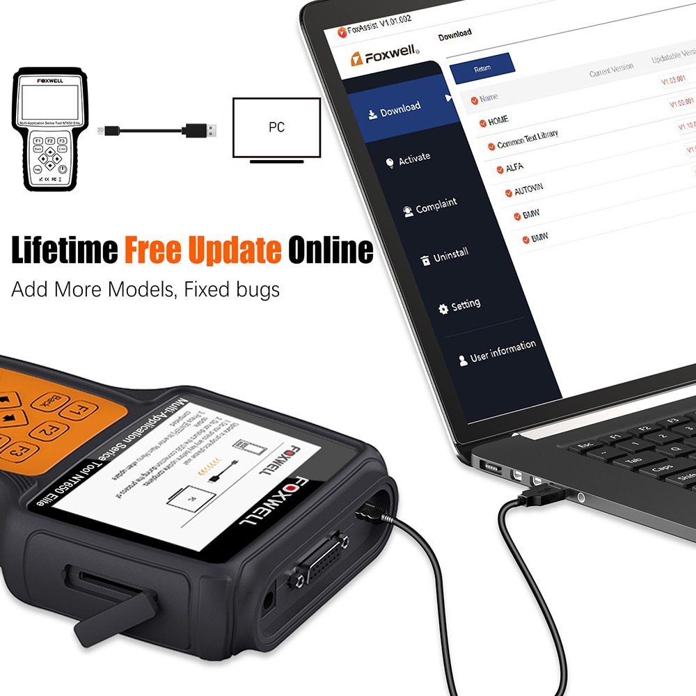 FOXWELL NT650 Elite OBD2 EOBD Diagnostic Tool