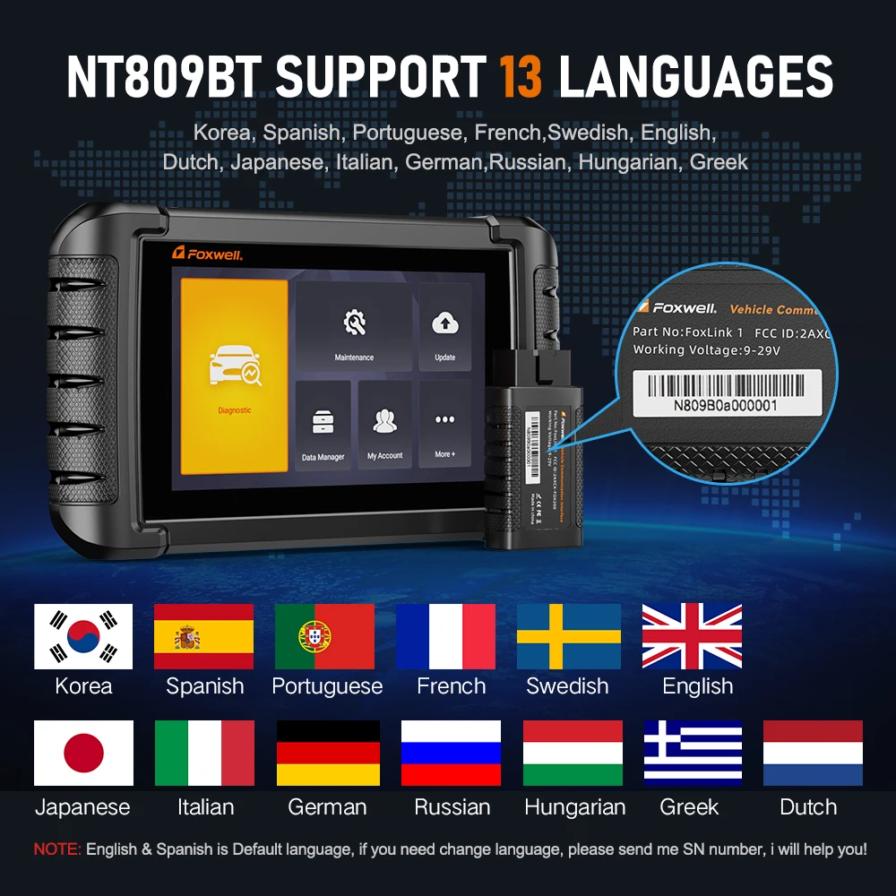 FOXWELL NT809BT OBD2 Bluetooth Automotive Scanner