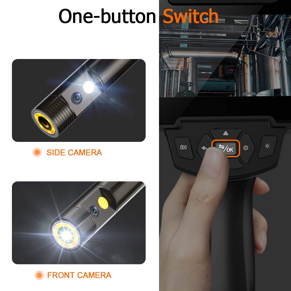 Portable Dual Lens Handheld Endoscope Camera