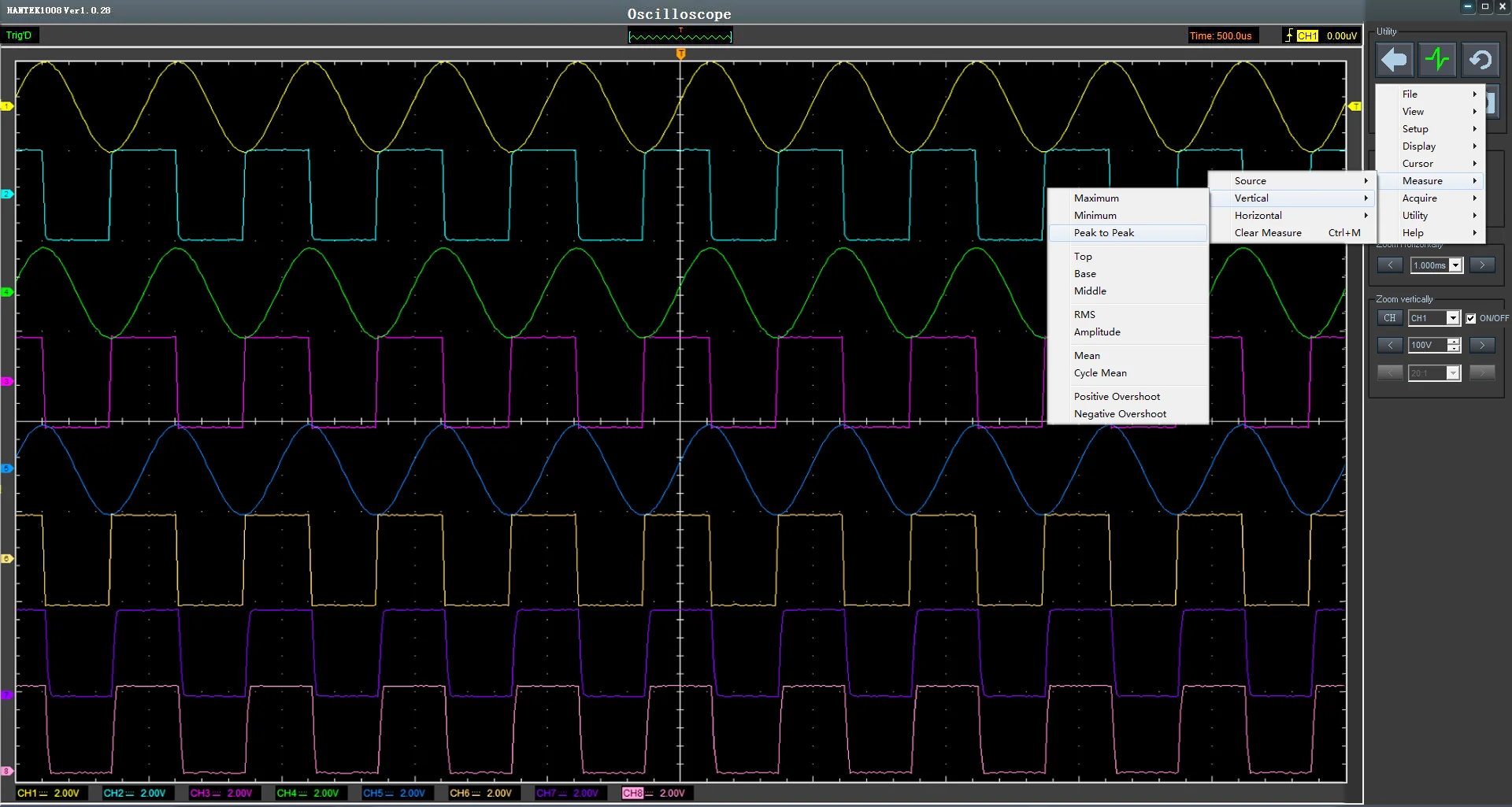 Hantek 1008c Automotive Oscilloscope