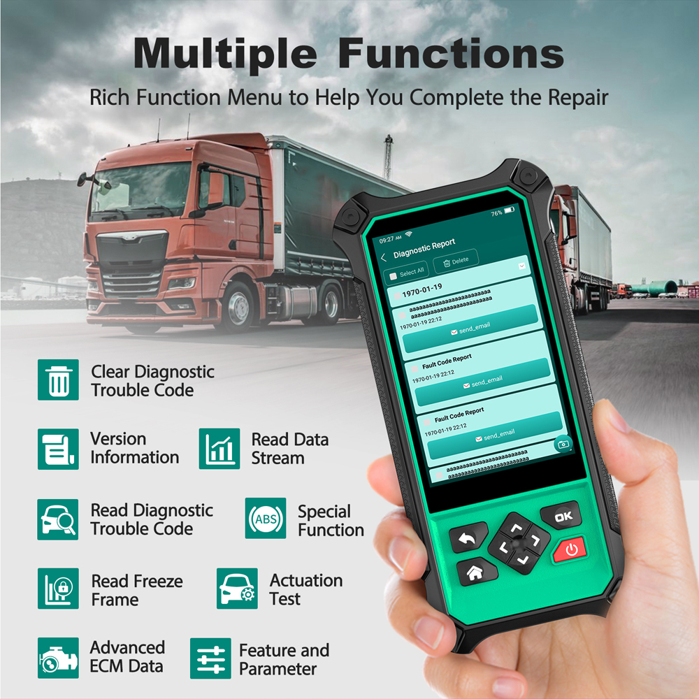 NEW CHIP HDT301 OBD2 Truck Diagnostic Scanner