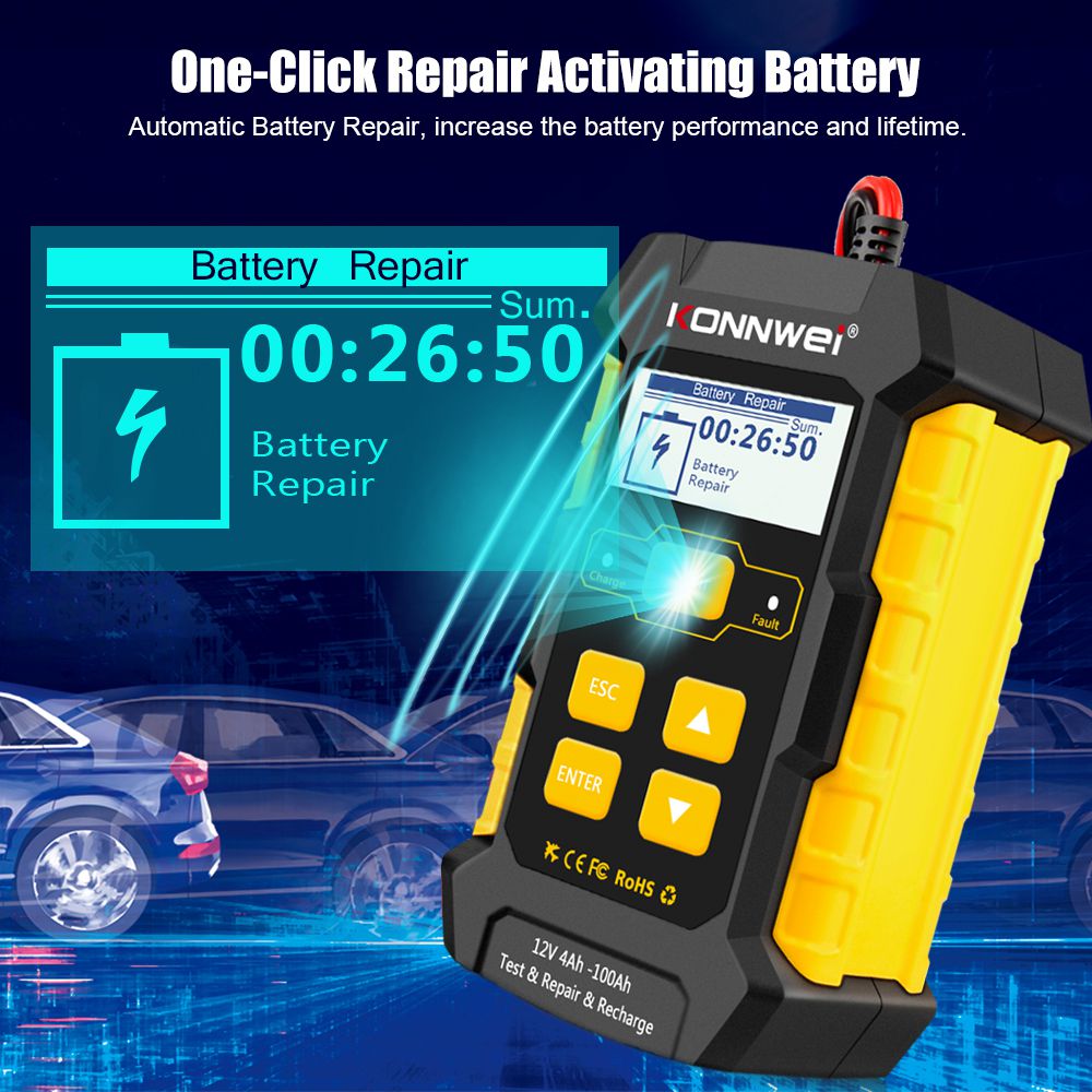 KONNWEI KW510 Full Automatic  12V Car Battery Tester