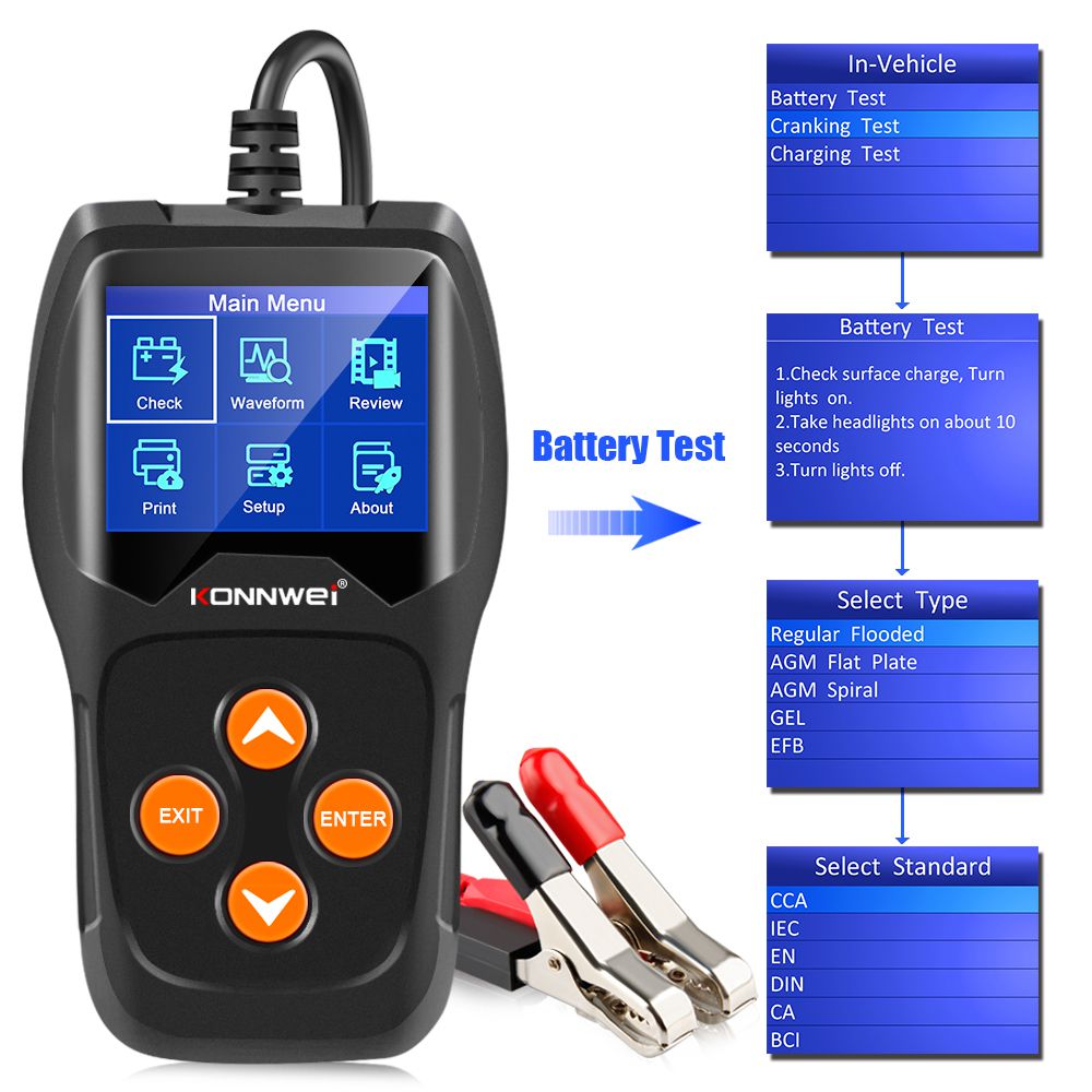 KONNWEI KW600 Car Battery Tester