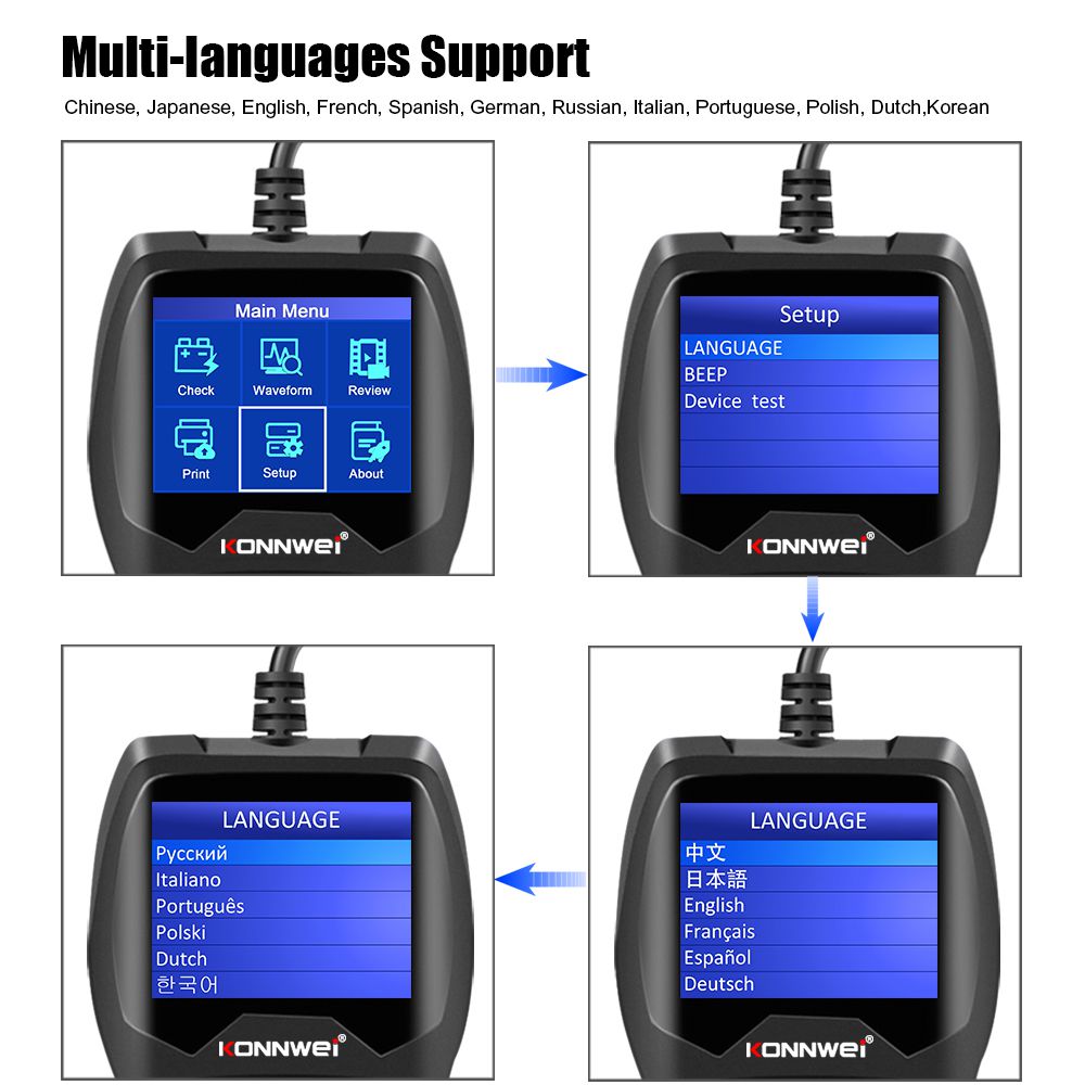 KONNWEI KW600 Car Battery Tester