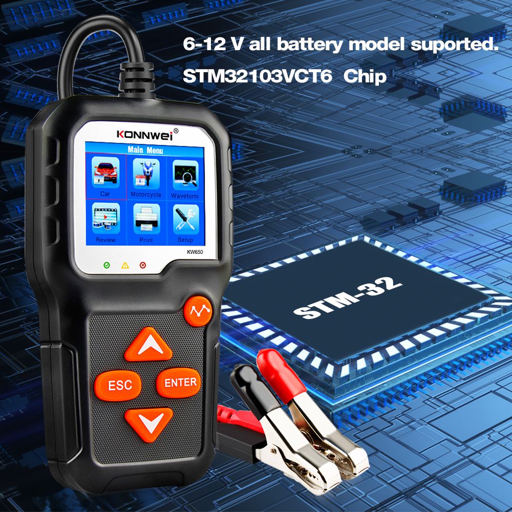 KONNWEI KW650 Car Motorcycle BatteryTester