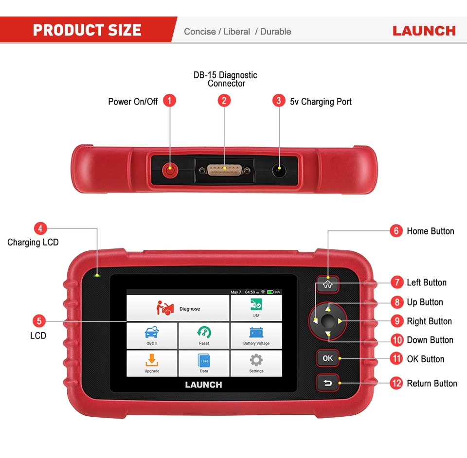 Original LAUNCH Creader CRP129X Car Diagnostic Tool