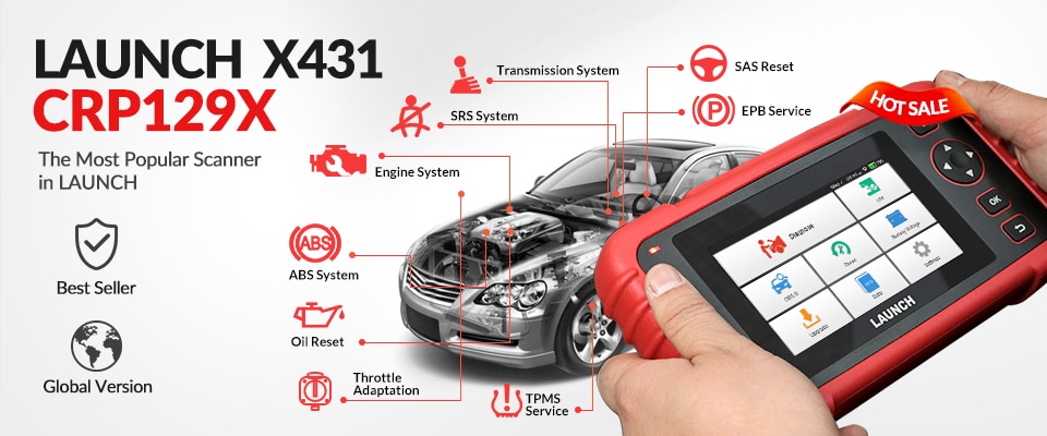 Original LAUNCH Creader CRP129X Car Diagnostic Tool