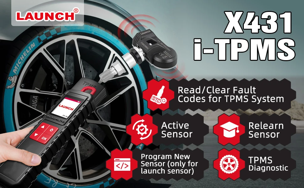 2025 LAUNCH X431 I-TPMS Car Tire Pressure Diagnostic Too