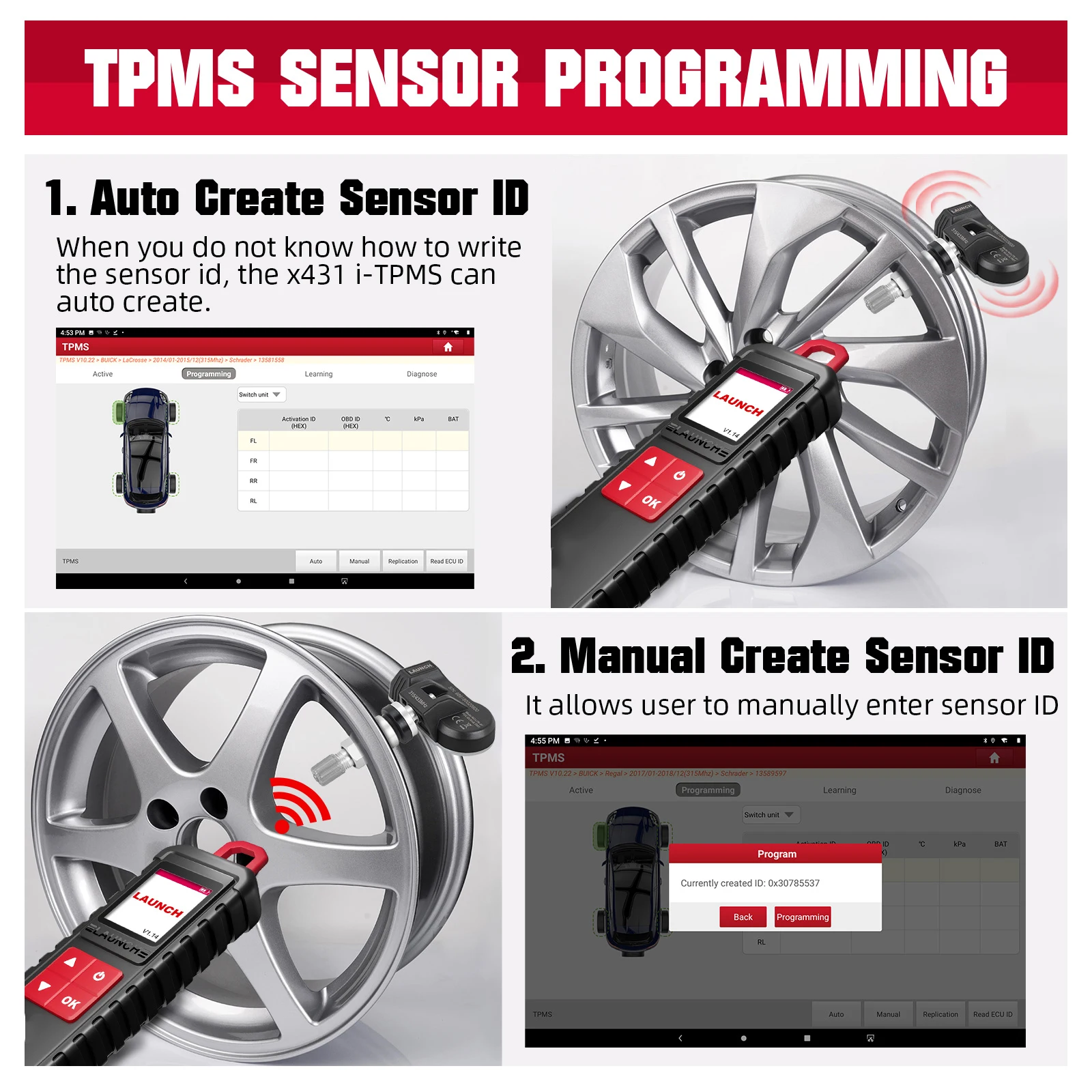 2025 LAUNCH X431 I-TPMS Car Tire Pressure Diagnostic Too