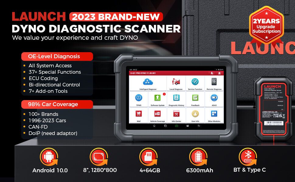 LAUNCH X-431 PRO DYNO Bi-directional Diagnostic Scanner 