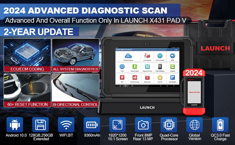 Launch X431 PAD V Elite ALL-IN-ONE Comprehensive Professional Diagnostic Tool