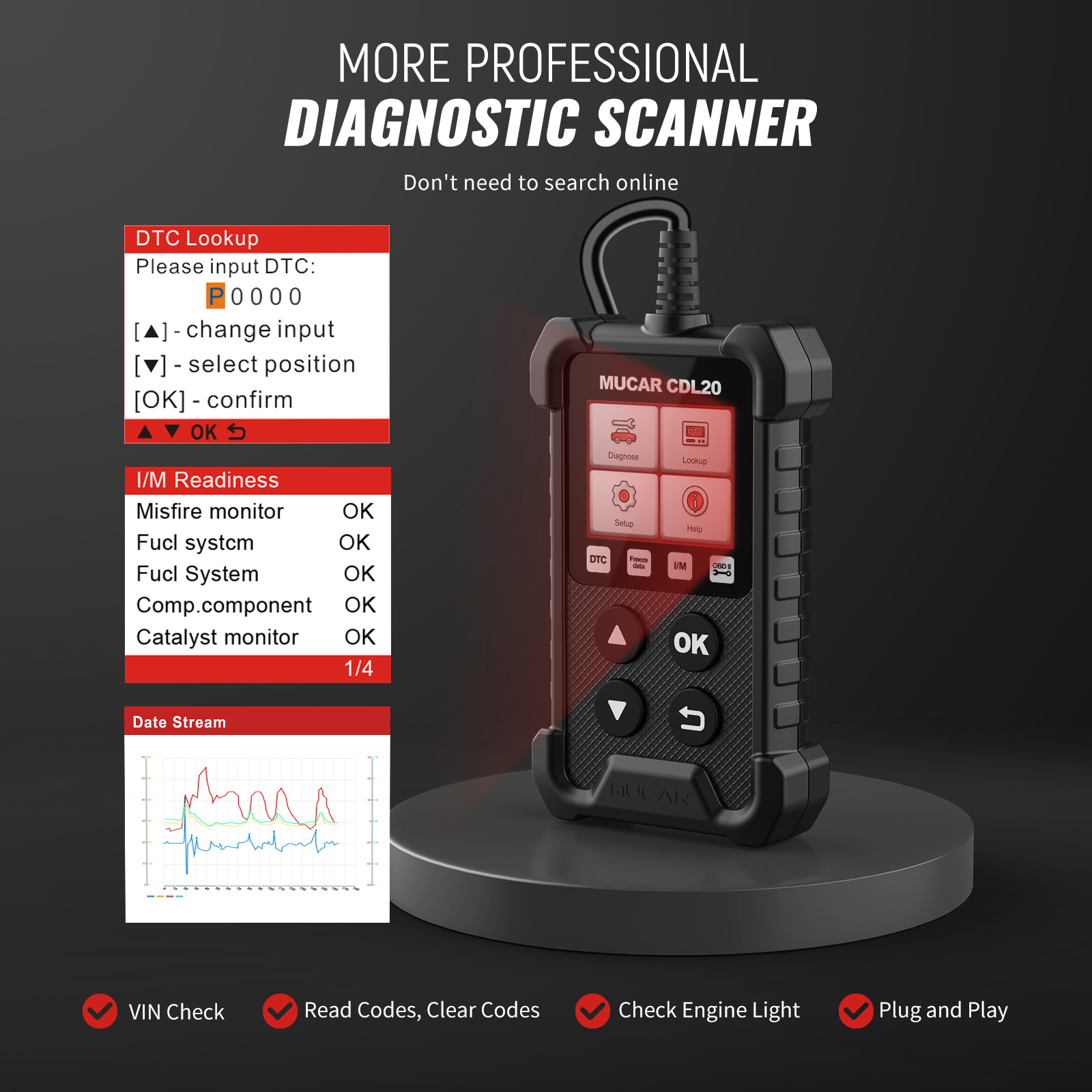 MUCAR CDL20 OBD2 Scanner