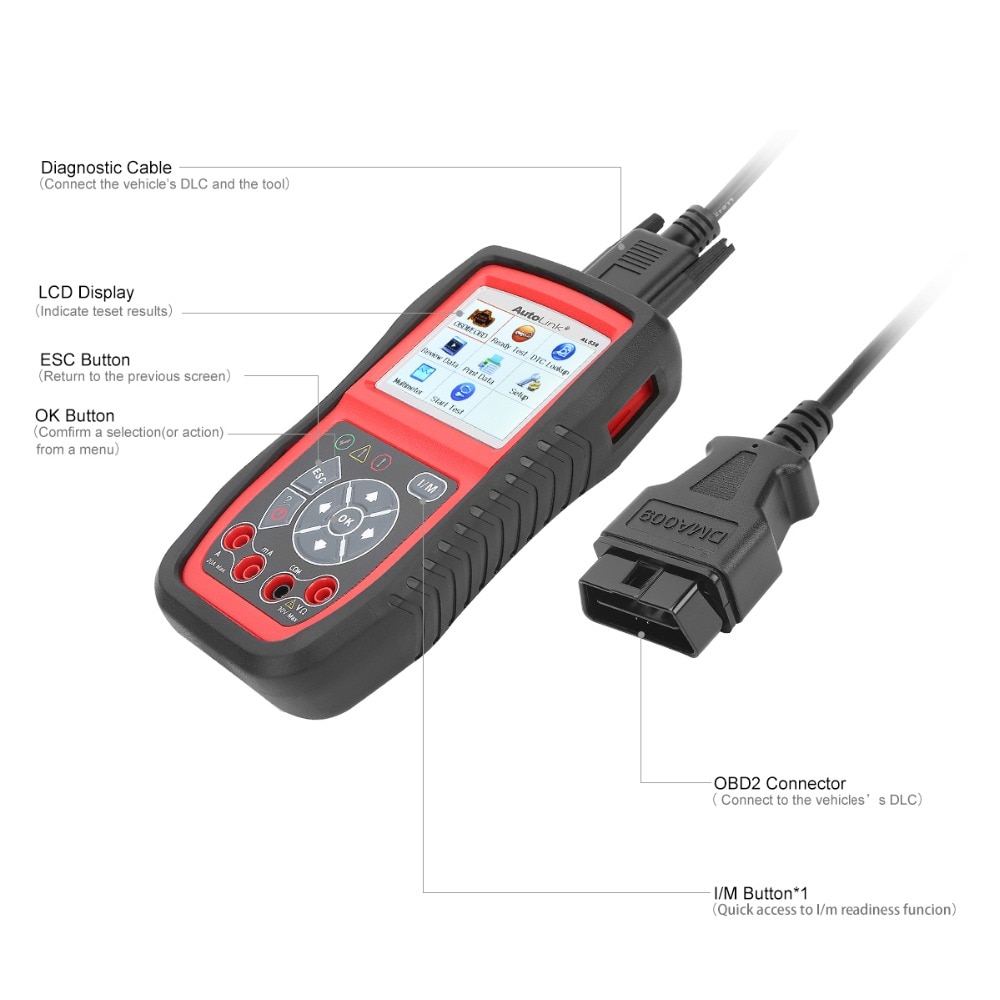 Original Autel AutoLink AL539 OBDII/CAN Scan Tool