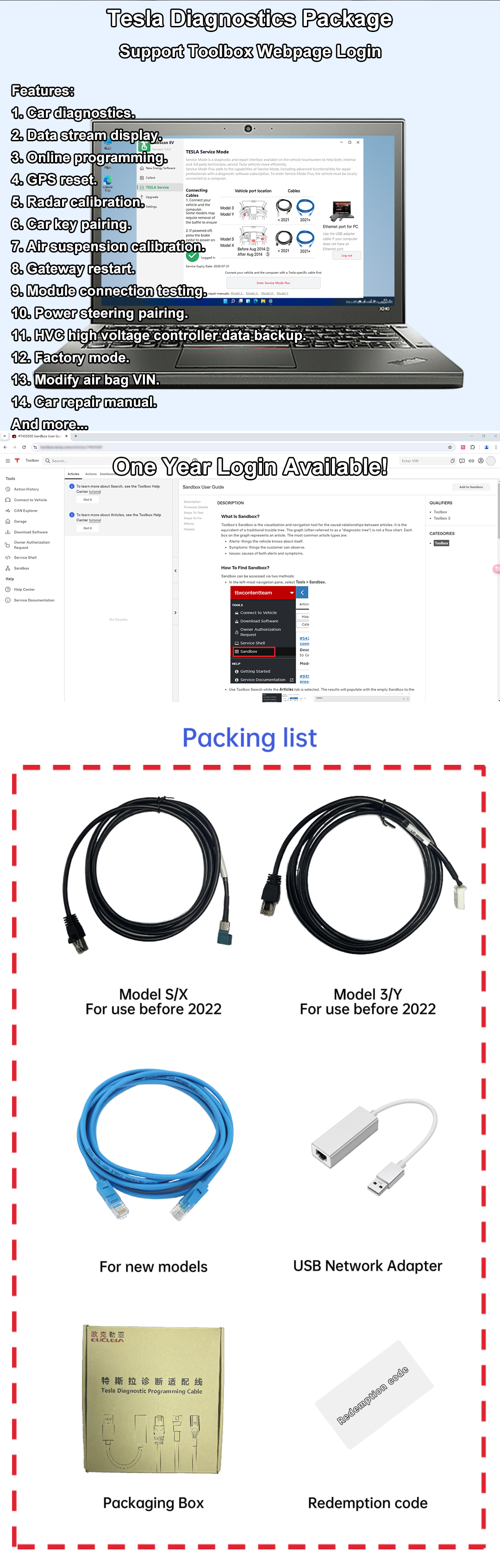 T6TESLA Tesla Special Inspection Diagnostic Tool