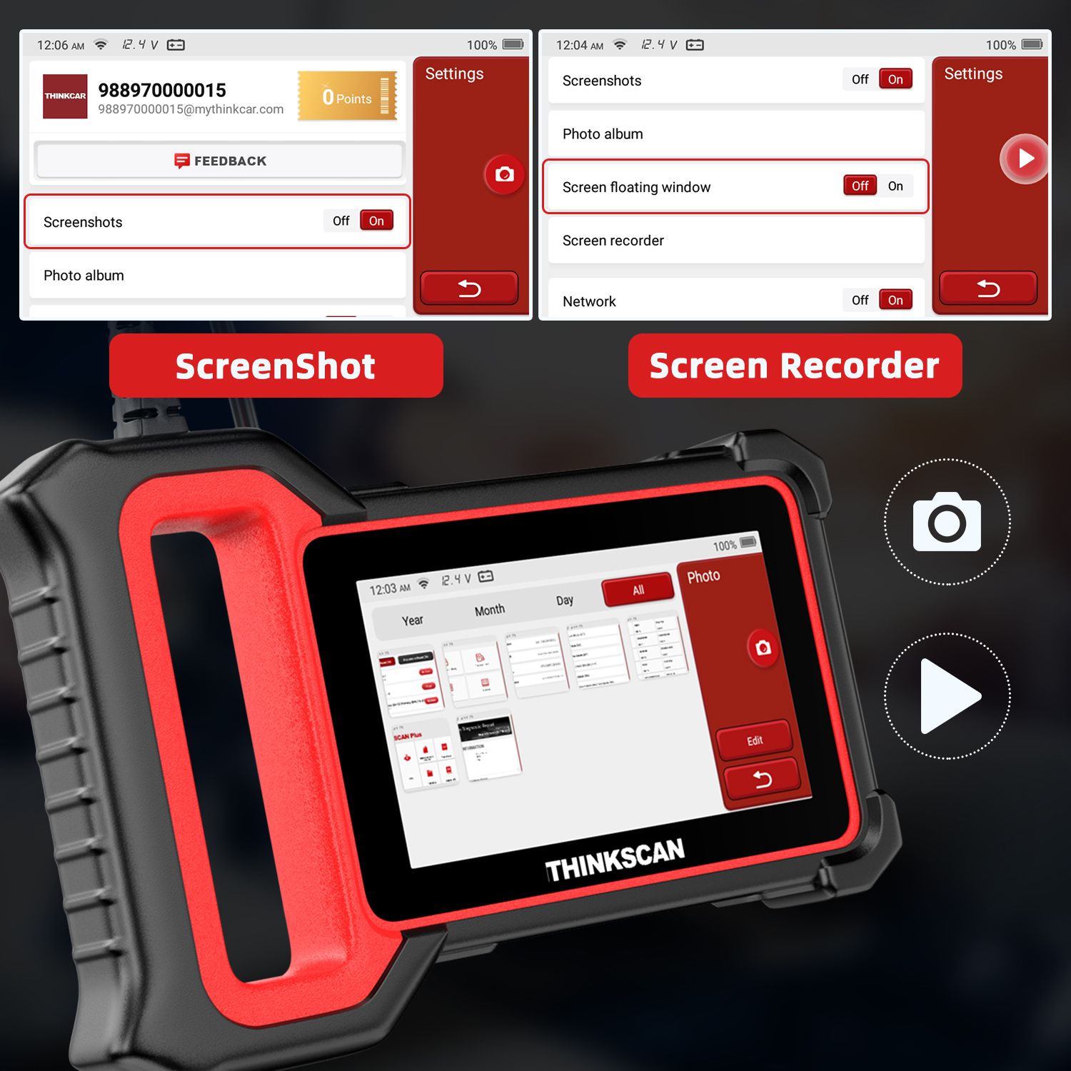 THINKCAR Thinkscan Plus S4 Professional OBD2 Scanner