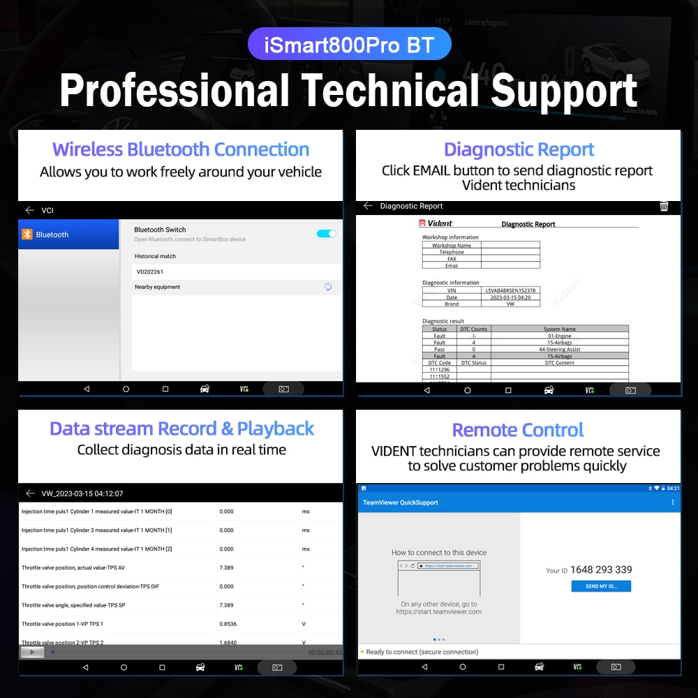 2023 Vident iSmart800Pro BT All System Diagnostic Tool
