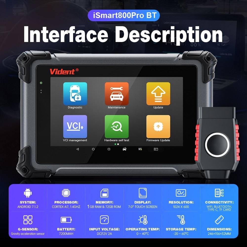 2023 Vident iSmart800Pro BT All System Diagnostic Tool