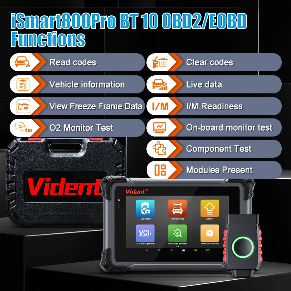 Vident iSmart800Pro BT OBD2 Bluetooth Car Diagnostic Too