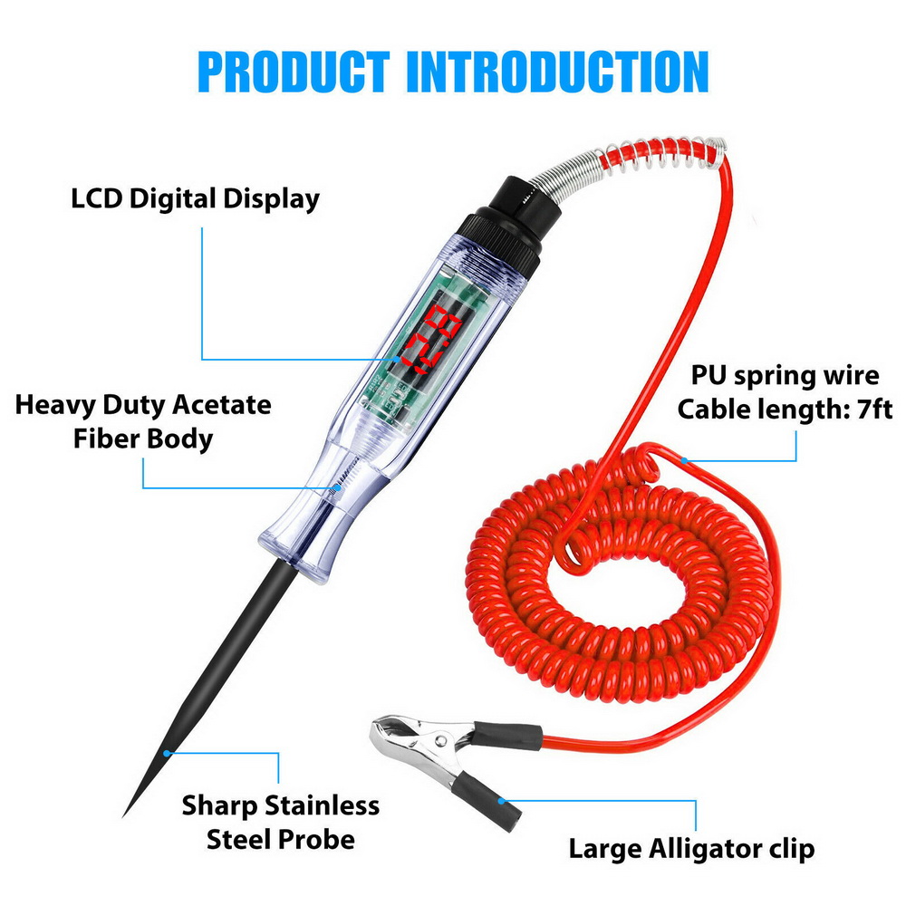 6V 12V 24V DC Car Truck Voltage Circuit Tester