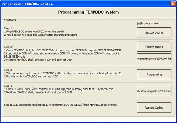 VVDI2 BMW FEM & BDC Functions steps-1