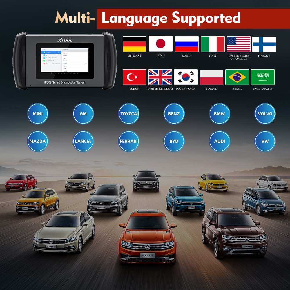 XTOOL InPlus IP508 OBD2 5 System Diagnostic Tool