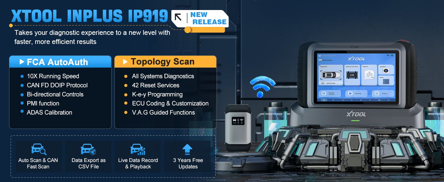 XTOOL InPlus IP919 Wireless Diagnostic Tool