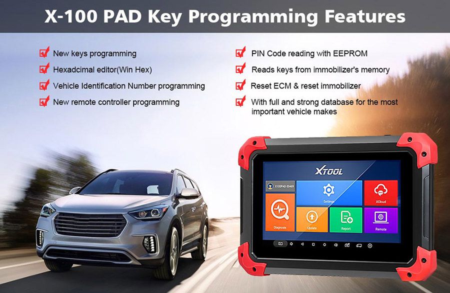 Newest XTOOL X100 PAD Key Programmer 